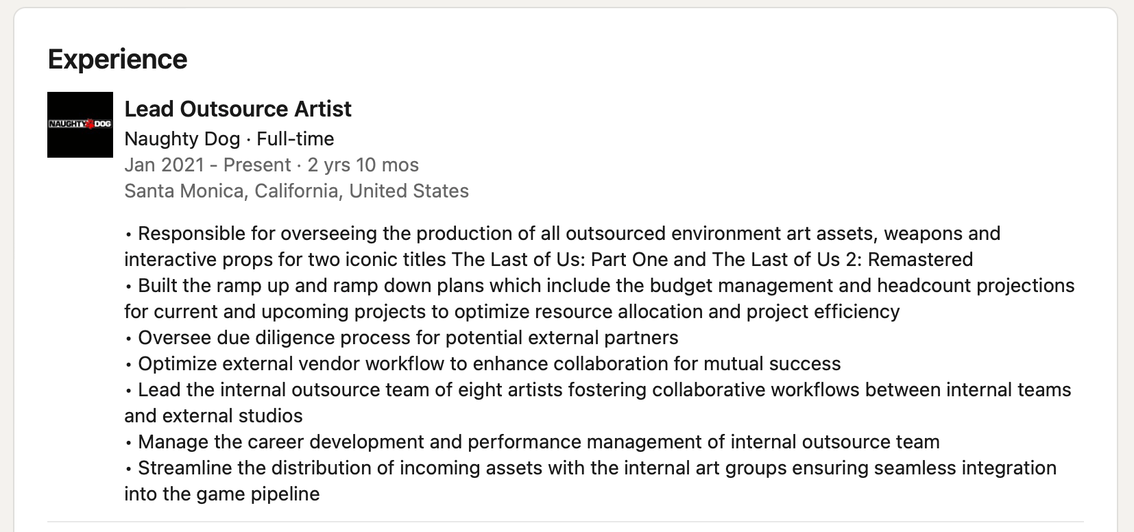 231006_TLOUPII-Remaster-LinkedIn-Leak