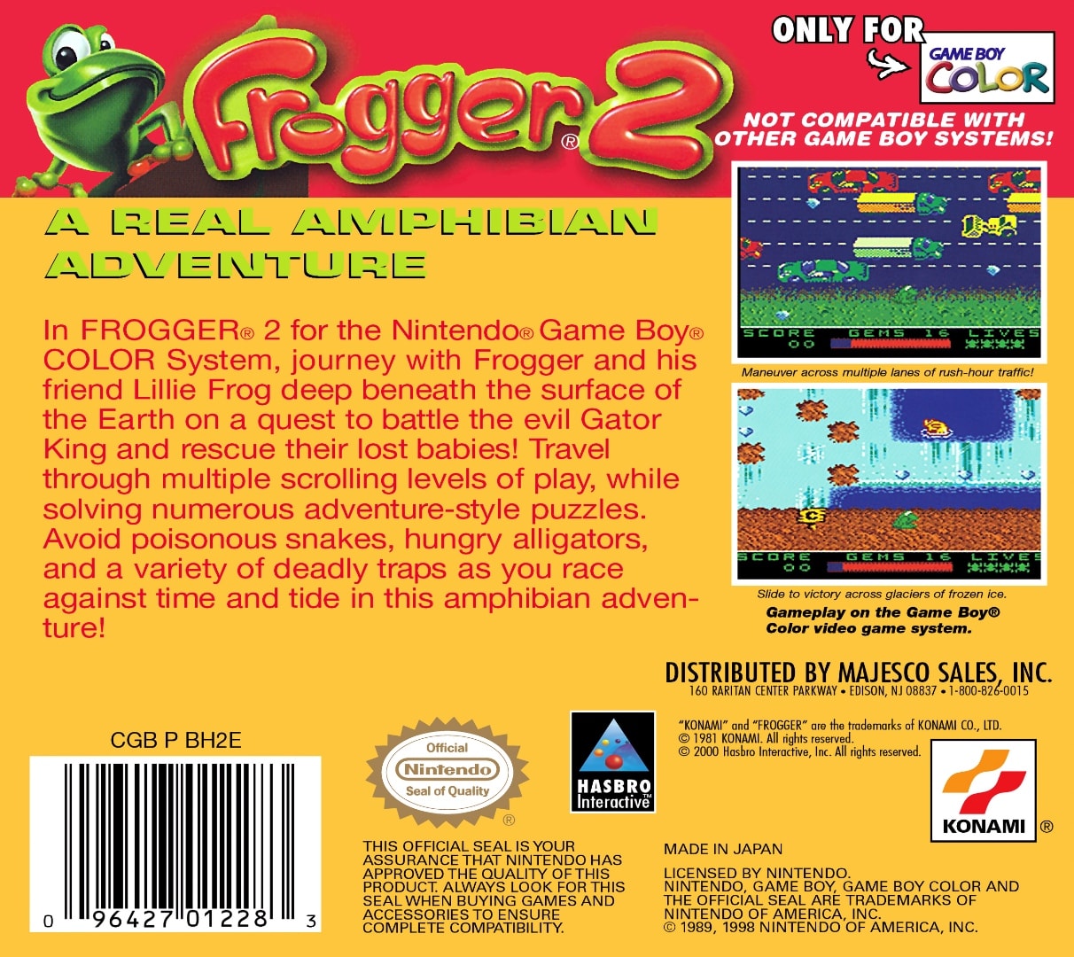 Frogger 2 Box Art - Back