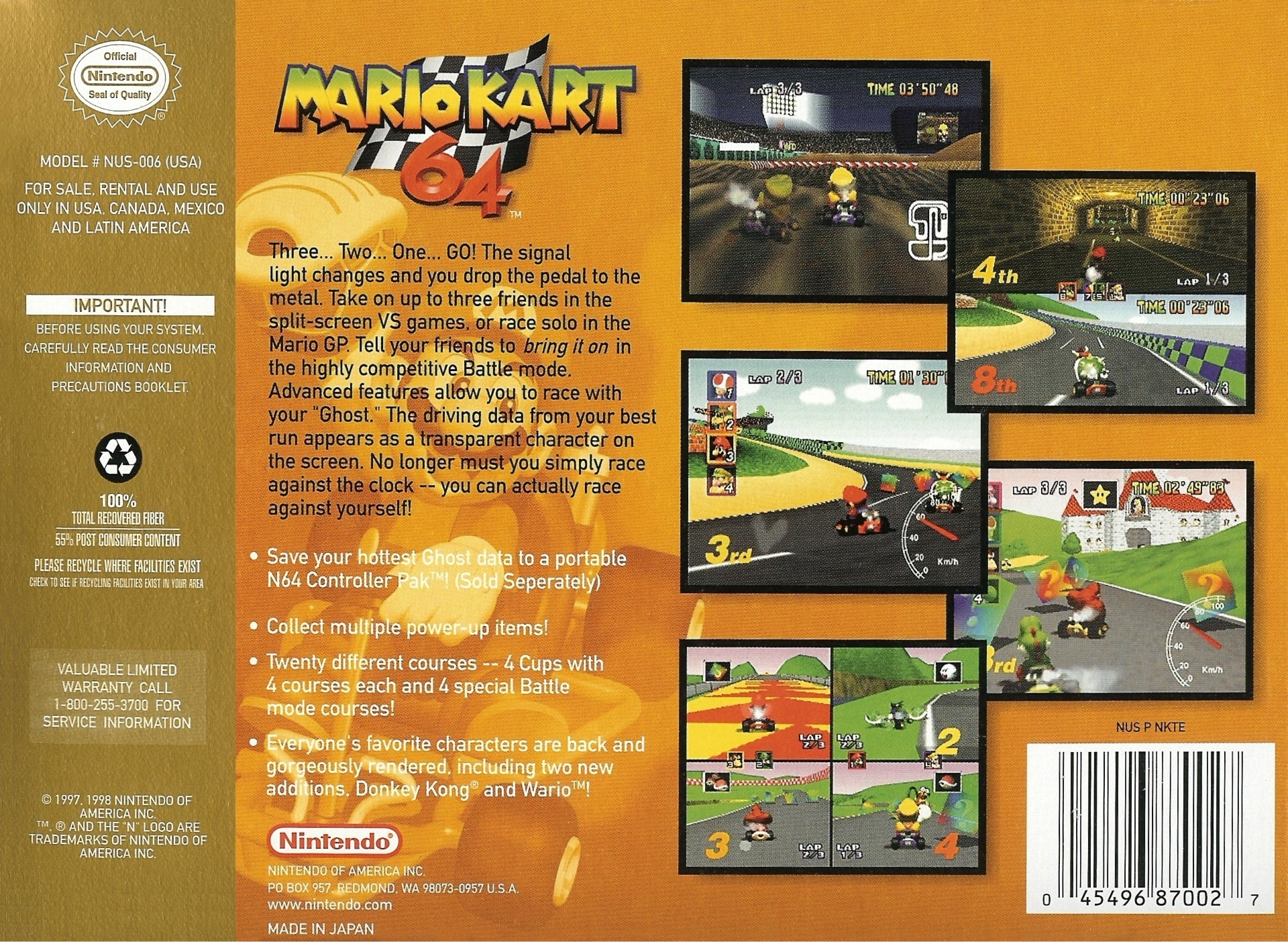 Mario Kart 64 Box Art_Back
