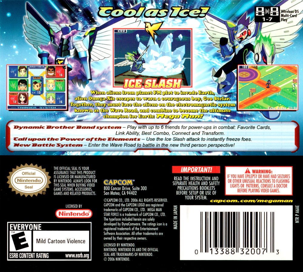 Mega Man Star Force - Pegasus Box Art - Back
