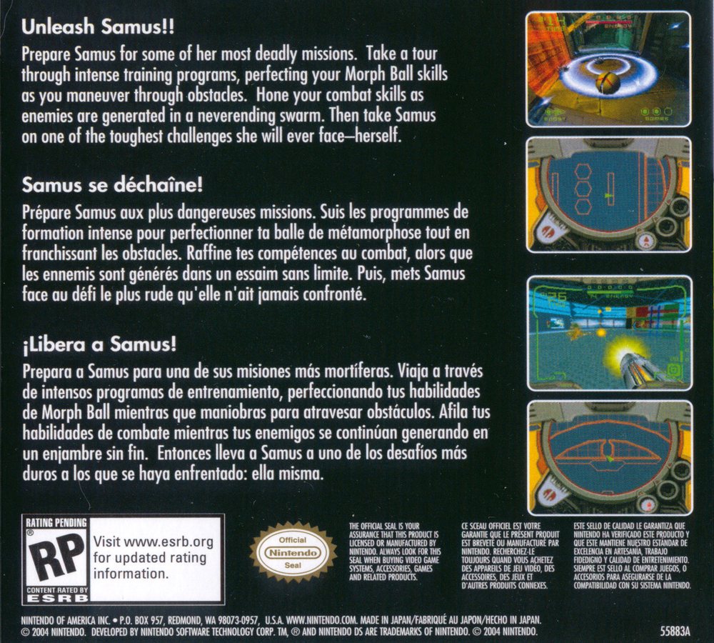 Metroid Prime Hunters - First Hunt Box Art - Back