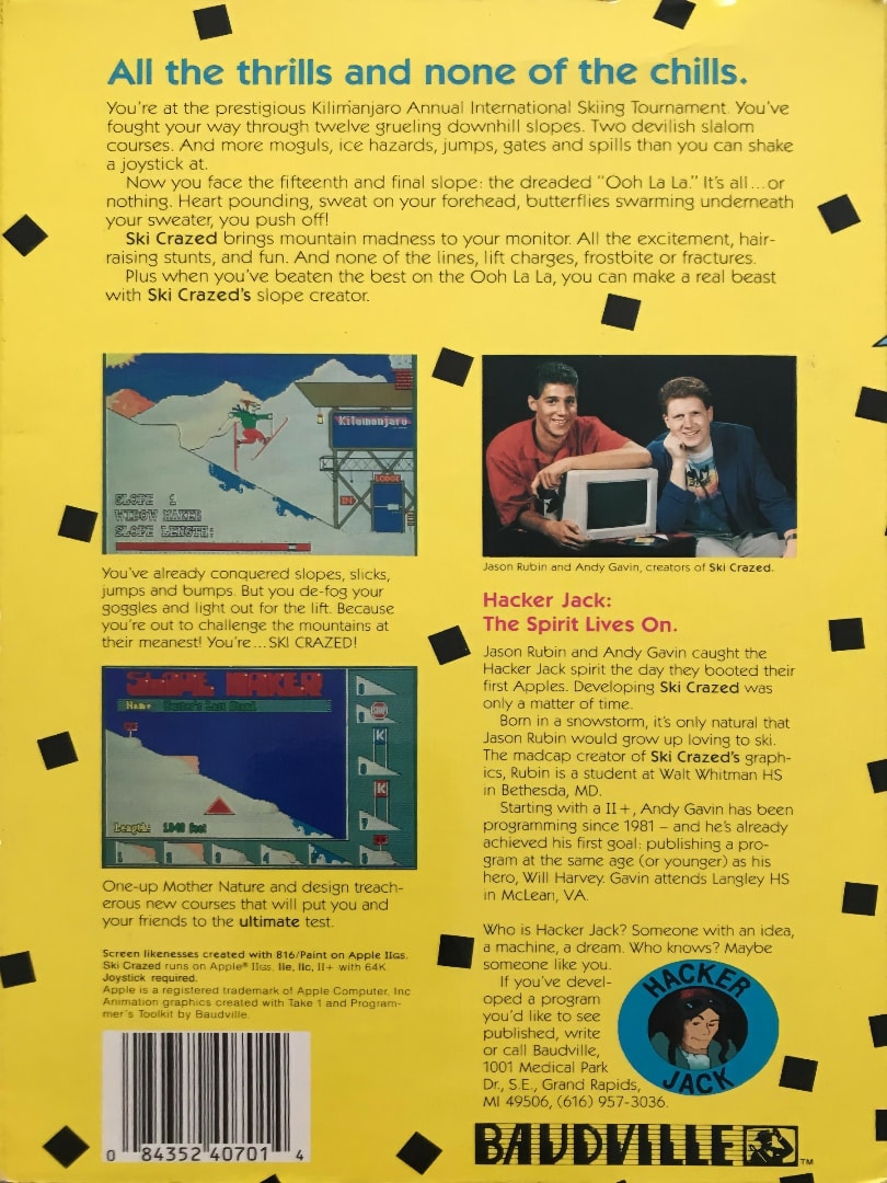 Ski Crazed Box Art -  Back