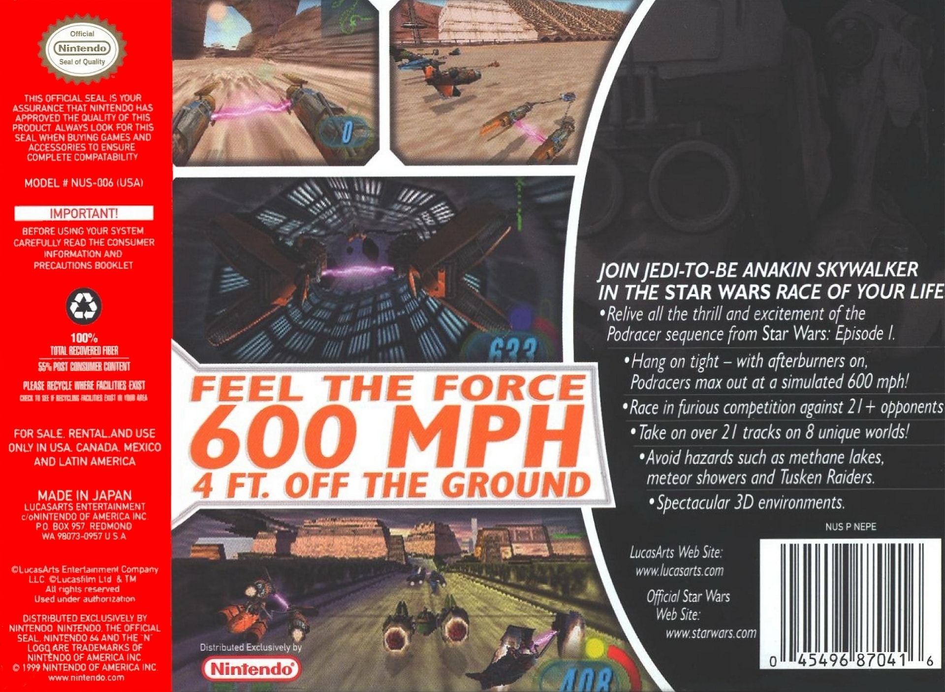 Star Wars Episode I - Racer Box Art_Back