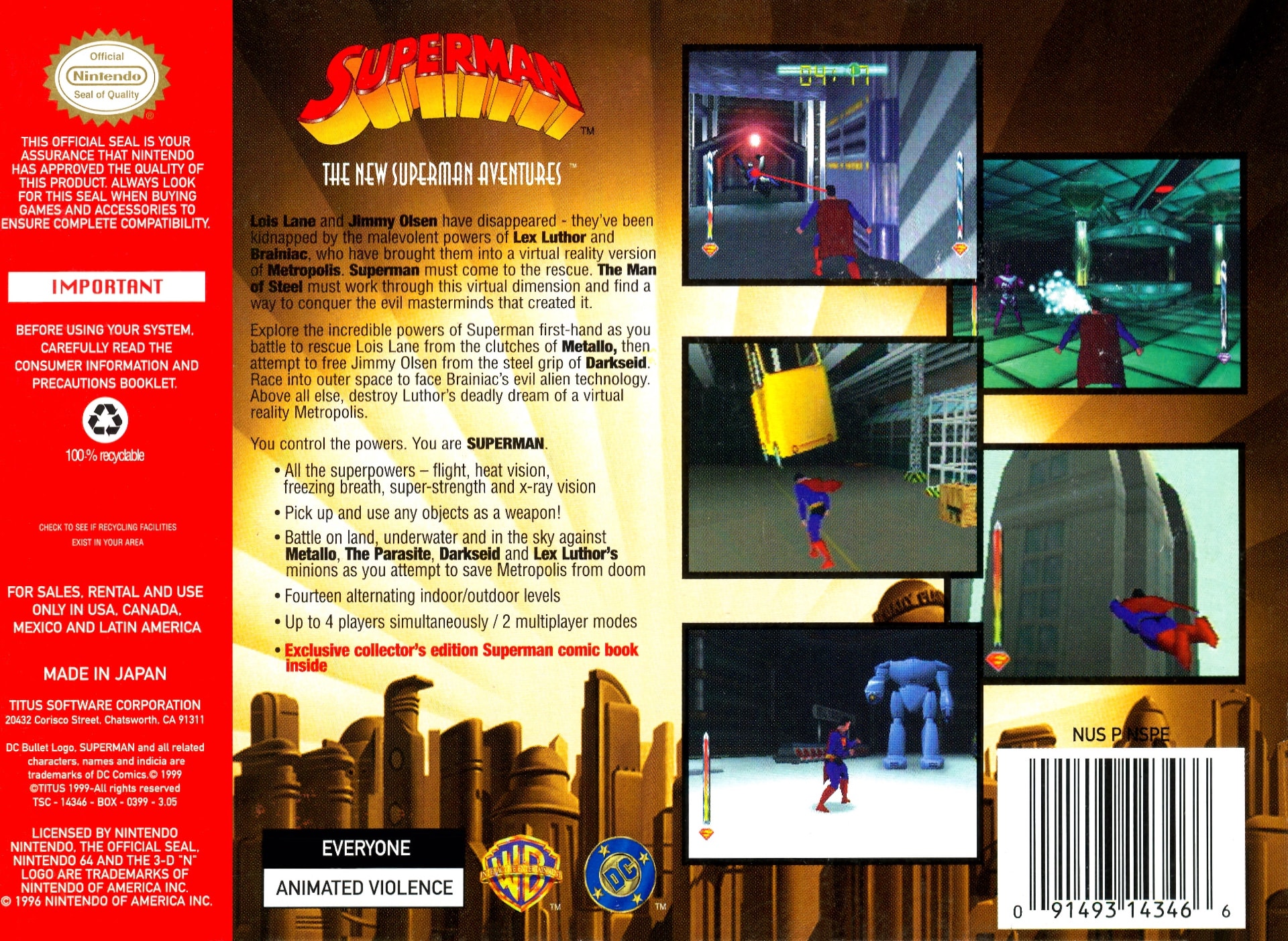Superman 64 Box Art_Back